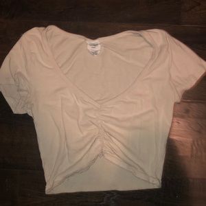 Cropped middle stitch shirt